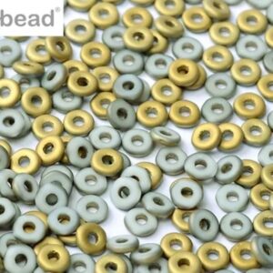Czech- O-Beads-Chalk-white-amber-matted-03000-26471