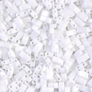 miyuki-half-tila-beads-Opaque-white-HTL-402
